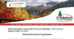 Desktop Screenshot of innovativeloghomes.com