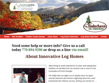 Tablet Screenshot of innovativeloghomes.com